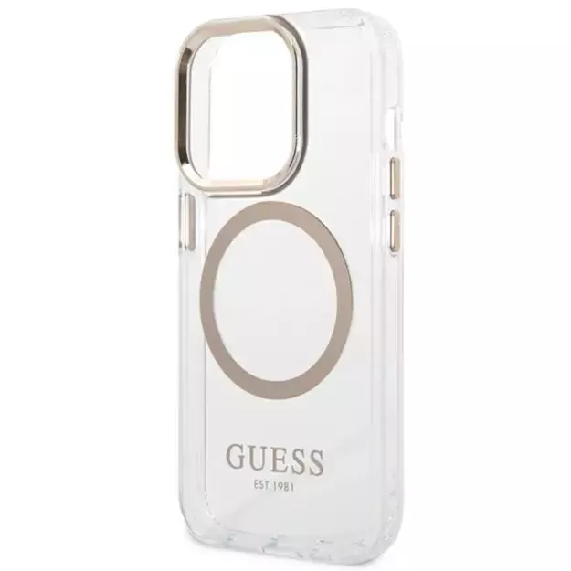 Guess GUHMP14LHTRMD iPhone 14 Pro 6.1 &quot gold / gold hard case Metal Outline Magsafe 5