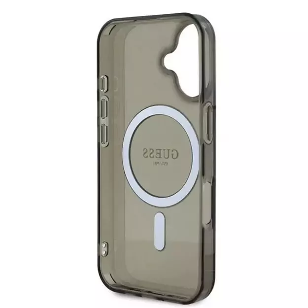 Guess IML Glitter Circle MagSafe case for iPhone 16 - black 6