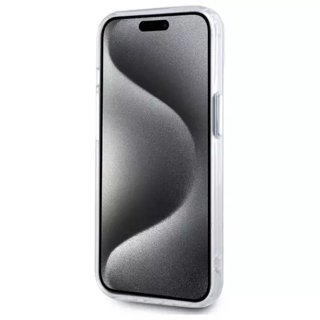 Karl Lagerfeld IML Metal Choupette Head MagSafe iPhone 15 Case - White 4