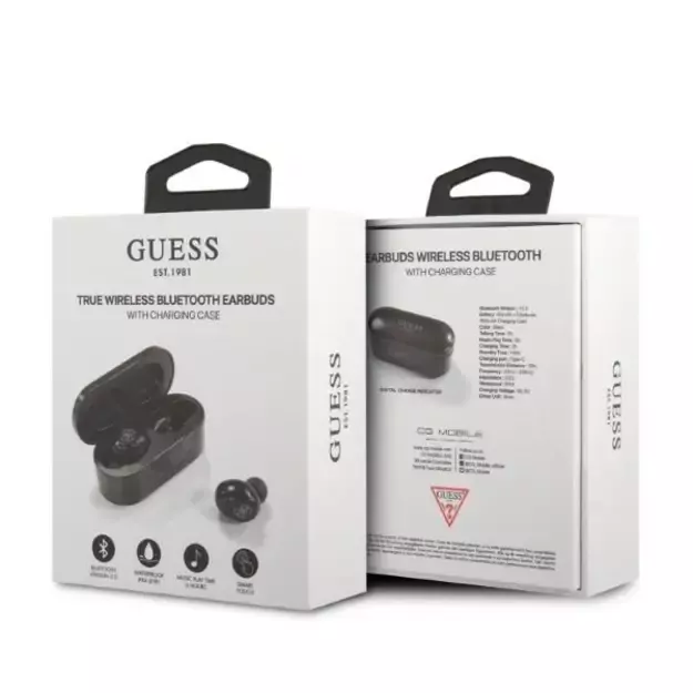 Guess GUTWST31EK TWS Bluetooth headphones + docking station - black 4