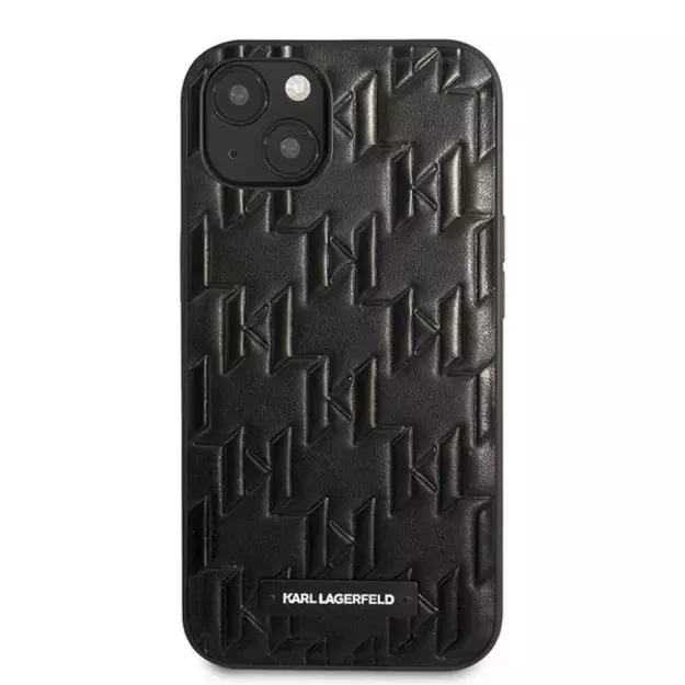 Karl Lagerfeld KLHCP13SMNMP1K iPhone 13 mini 5,4 &quot hardcase black / black Monogram Plaque 1