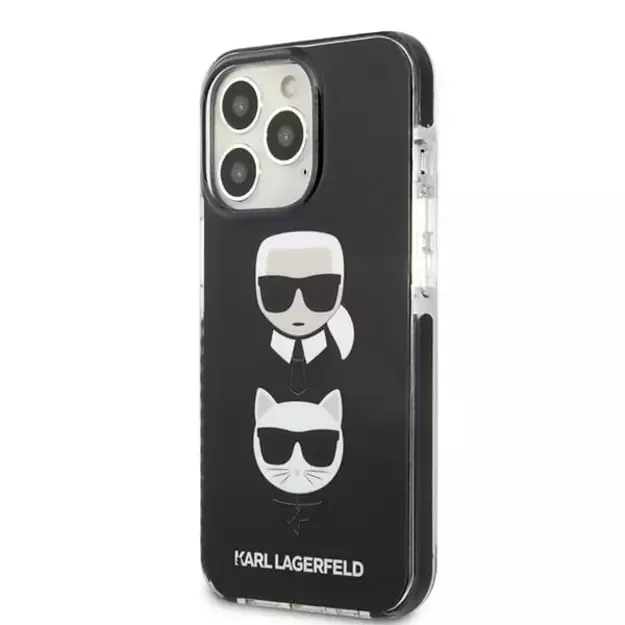Karl Lagerfeld KLHCP13XTPE2TK iPhone 13 Pro Max 6,7  hardcase czarny/black Karl&Choupette Head 1