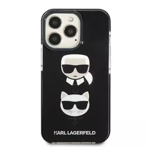 Karl Lagerfeld KLHCP13XTPE2TK iPhone 13 Pro Max 6,7  hardcase czarny/black Karl&Choupette Head 2
