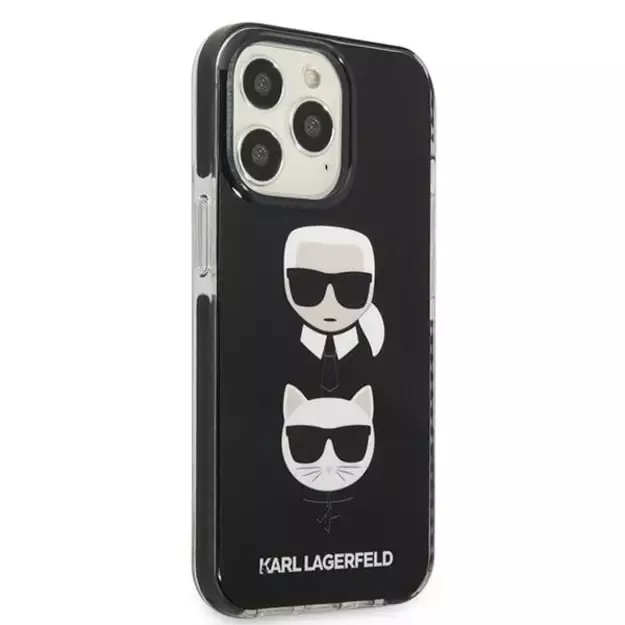 Karl Lagerfeld KLHCP13XTPE2TK iPhone 13 Pro Max 6,7  hardcase czarny/black Karl&Choupette Head 3