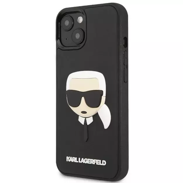 Karl Lagerfeld KLHCP14MKH3DBK iPhone 14 Plus 6.7  black / black hardcase 3D Rubber Karl s Head 8