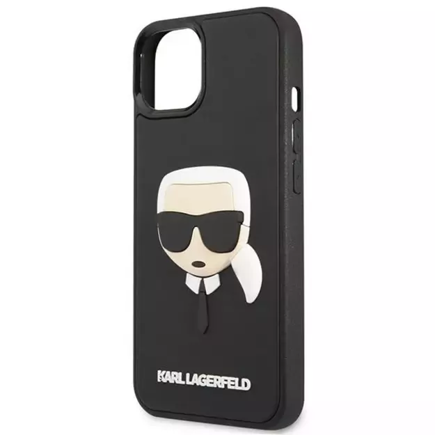 Karl Lagerfeld KLHCP14MKH3DBK iPhone 14 Plus 6.7  black / black hardcase 3D Rubber Karl s Head 12
