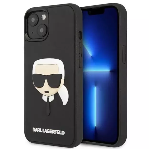 Karl Lagerfeld KLHCP14MKH3DBK iPhone 14 Plus 6.7  black / black hardcase 3D Rubber Karl s Head