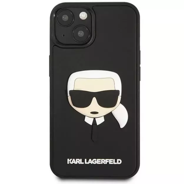 Karl Lagerfeld KLHCP14MKH3DBK iPhone 14 Plus 6.7  black / black hardcase 3D Rubber Karl s Head 9