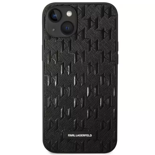 Karl Lagerfeld KLHCP14MSAKLHPK iPhone 14 Plus 6.7 &quot hardcase black / black Saffiano Mono Metal Logo 2