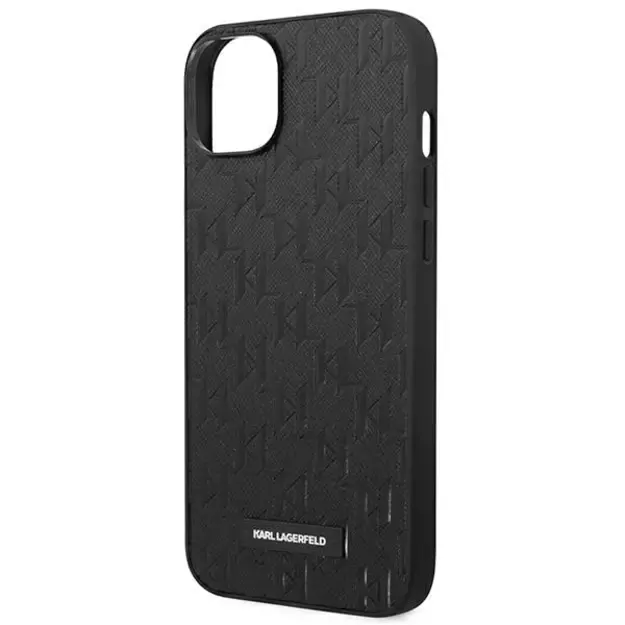 Karl Lagerfeld KLHCP14MSAKLHPK iPhone 14 Plus 6.7 &quot hardcase black / black Saffiano Mono Metal Logo 5