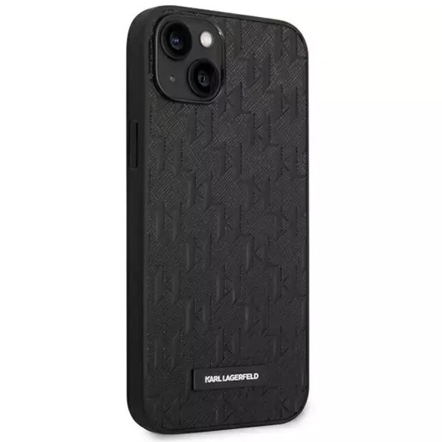 Karl Lagerfeld KLHCP14MSAKLHPK iPhone 14 Plus 6.7 &quot hardcase black / black Saffiano Mono Metal Logo 3