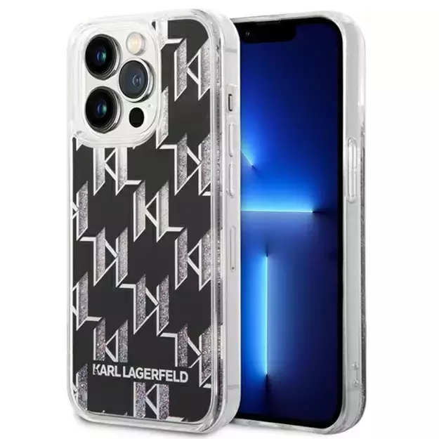 Karl Lagerfeld KLHCP14XLMNMK iPhone 14 Pro Max 6.7 &quot hardcase black / black Liquid Glitter Monogram