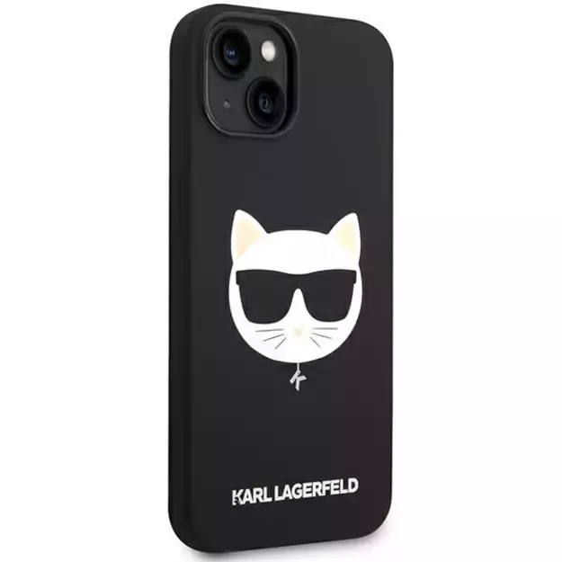 Karl Lagerfeld KLHMP14MSLCHBK iPhone 14 Plus 6.7 &quot hardcase black / black Silicone Choupette Head Magsafe 10