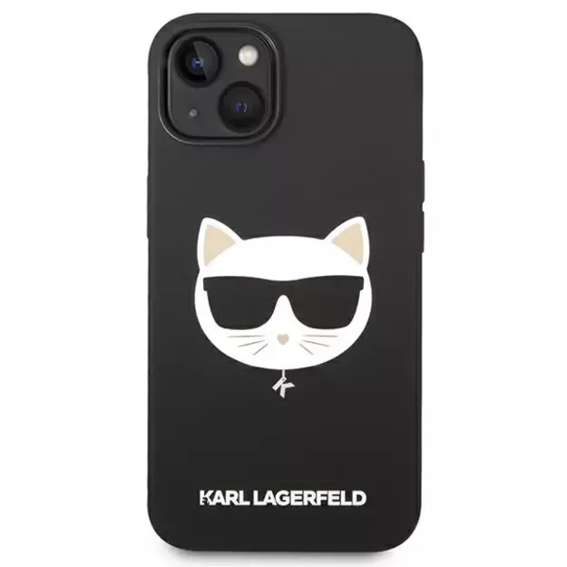 Karl Lagerfeld KLHMP14MSLCHBK iPhone 14 Plus 6.7 &quot hardcase black / black Silicone Choupette Head Magsafe 9