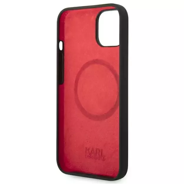 Karl Lagerfeld KLHMP14MSLCHBK iPhone 14 Plus 6.7 &quot hardcase black / black Silicone Choupette Head Magsafe 13