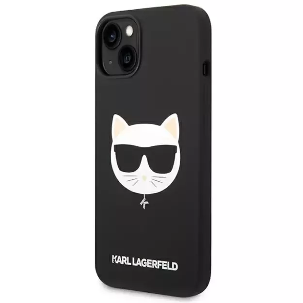 Karl Lagerfeld KLHMP14MSLCHBK iPhone 14 Plus 6.7 &quot hardcase black / black Silicone Choupette Head Magsafe 8
