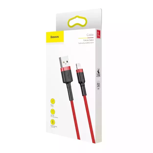 Baseus Cafule USB-A / Lightning 2.4A QC 3.0 cable 0.5 m - red 8