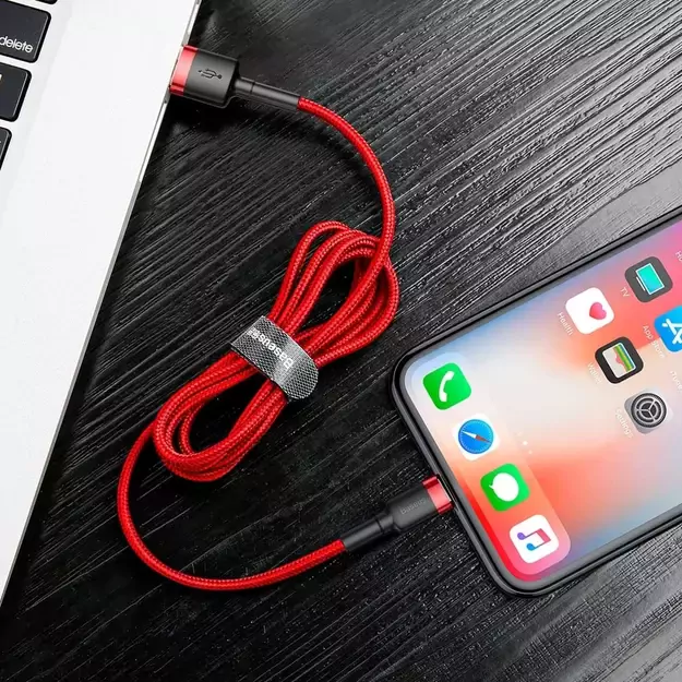 Baseus Cafule USB-A / Lightning 2.4A QC 3.0 cable 0.5 m - red 7