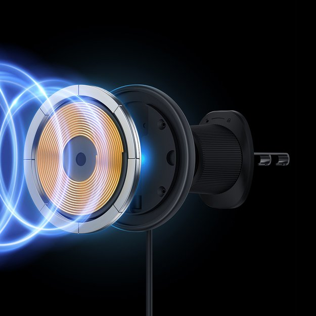 Baseus CW01 car holder for iPhone with 15W inductive charger for air vent - black 6