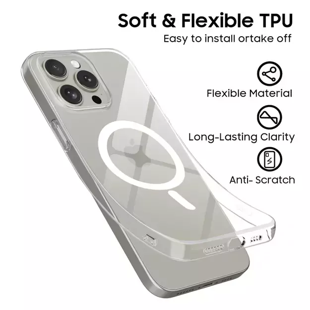 Tech-Protect FlexAir MagSafe Case for iPhone 15 Pro - Clear 8