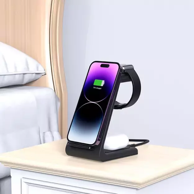 Tech-Protect QI15W-A36 3in1 Charging Station for Apple - Black 11