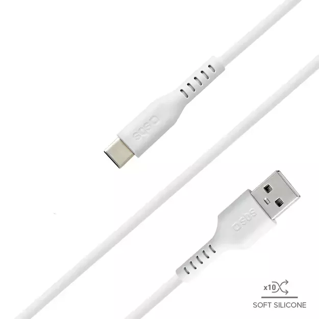 SBS TECABLEMICROC15W USB-A - USB-C Cable 1.5m - White 5