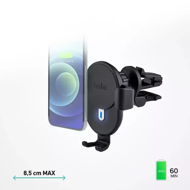 Smartphone holder with inductive charger SBS TESUPWIR10CLIPSTG 10W - black 10