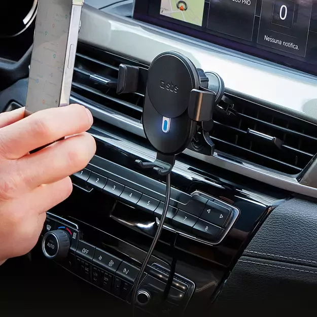Smartphone holder with inductive charger SBS TESUPWIR10CLIPSTG 10W - black 8