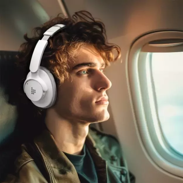 Tronsmart SOUNFII Q20S Hybrid ANC Wireless Headphones with Active Noise Cancelling - White 12