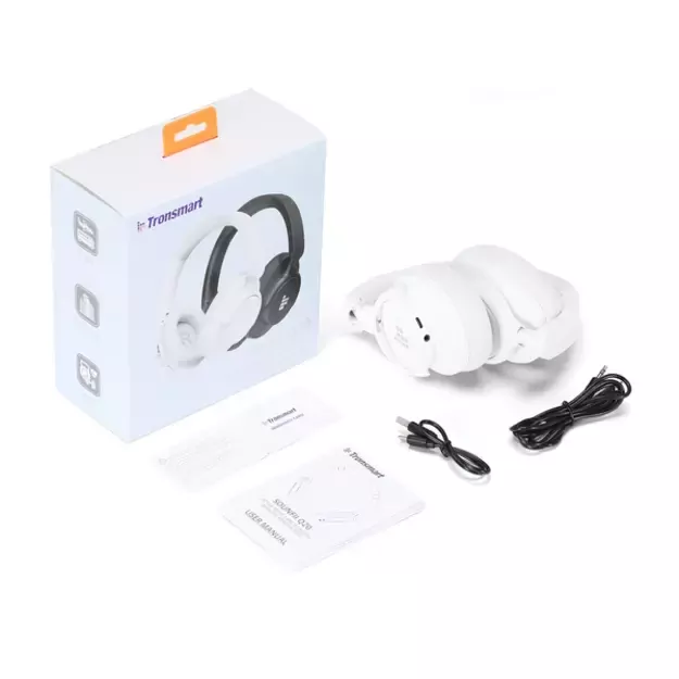 Tronsmart SOUNFII Q20S Hybrid ANC Wireless Headphones with Active Noise Cancelling - White 5