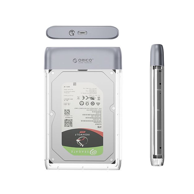 Orico TX25C3 2.5  HDD/SSD USB-C 5Gb/s Disk Drive - Transparent 1