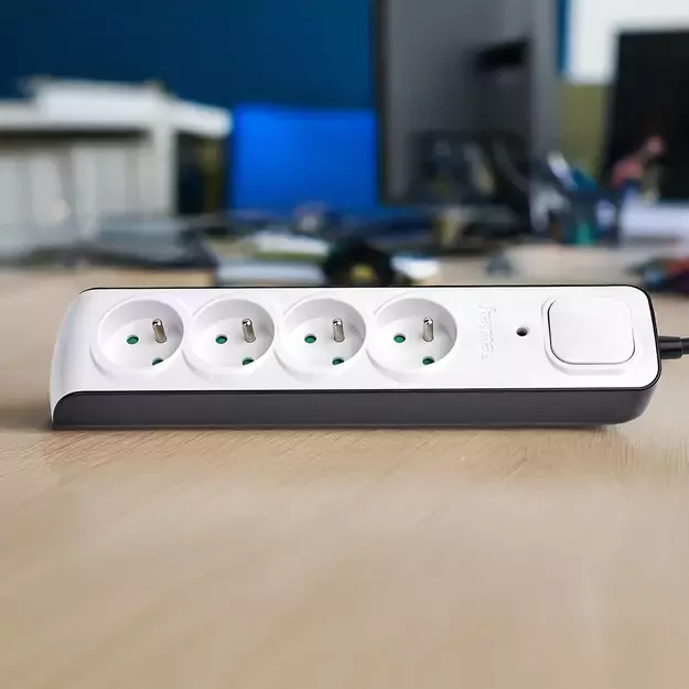 Hama Premium 4-Socket Surge Protector Strip 1.5m - White 6
