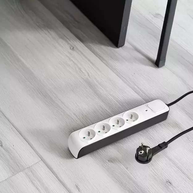 Hama Premium 4-Socket Surge Protector Strip 1.5m - White 4
