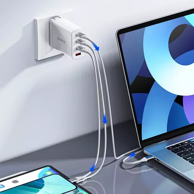 Orico CDX 60W 3A Power Delivery USB-C - USB-C 1m Cable - White 4