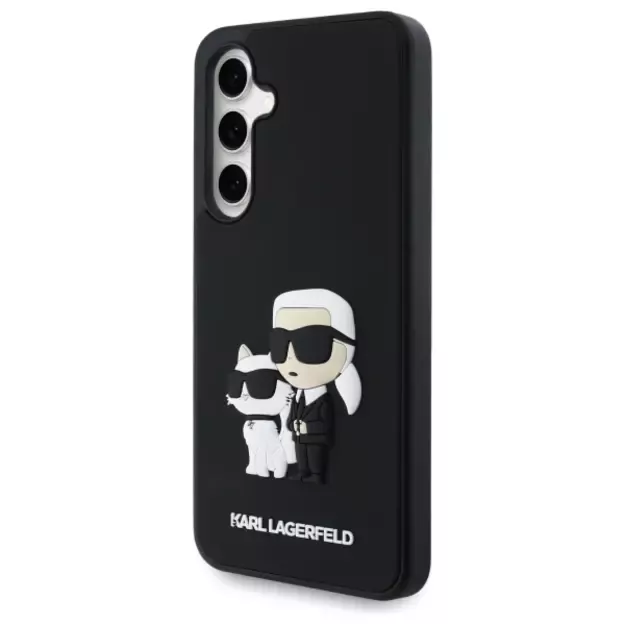 Karl Lagerfeld 3D Rubber Karl&amp Choupette Case for Samsung Galaxy S24 FE - Black 1