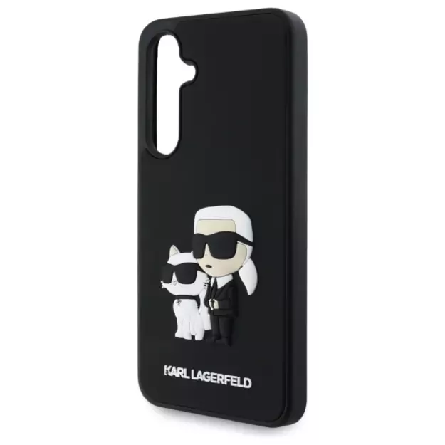 Karl Lagerfeld 3D Rubber Karl&amp Choupette Case for Samsung Galaxy S24 FE - Black 4