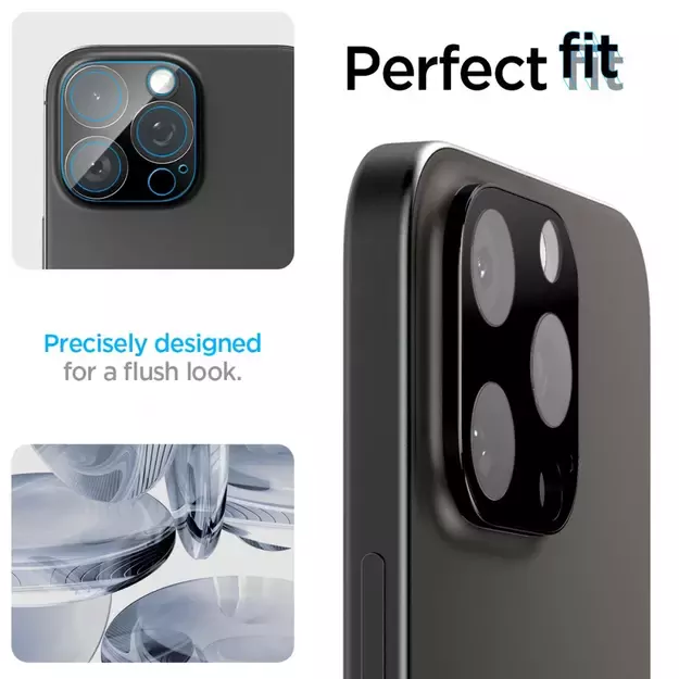 Spigen Optik.tR Camera Protector for iPhone 14 Pro / Pro Max / 15 Pro / Pro Max / 16 Pro / Pro Max - Black 2 pcs. 12