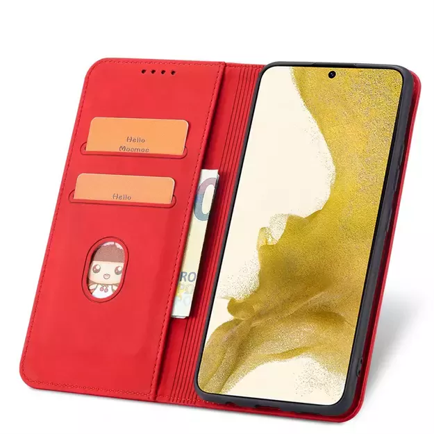 Magnet Fancy Case for Samsung Galaxy S23+ flip cover wallet stand red 9