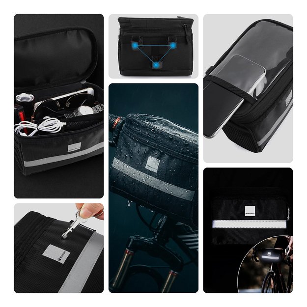 Wozinsky bike handlebar bag with phone case 2l black (WBB12BK) 10