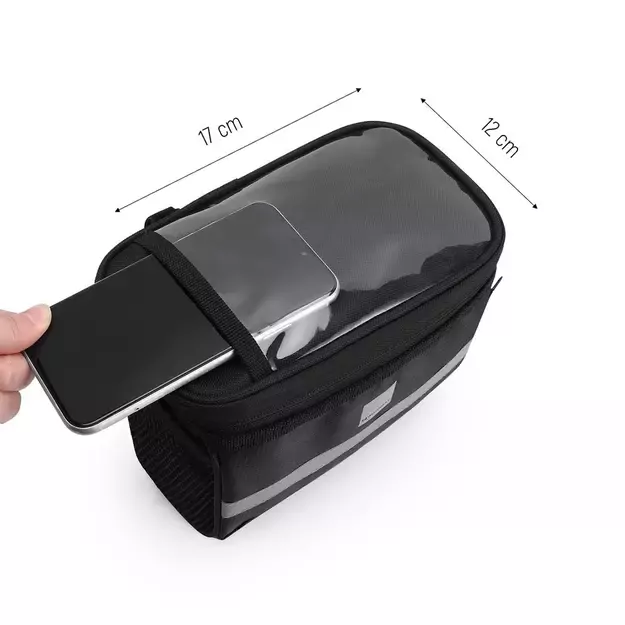 Wozinsky bike handlebar bag with phone case 2l black (WBB12BK) 3