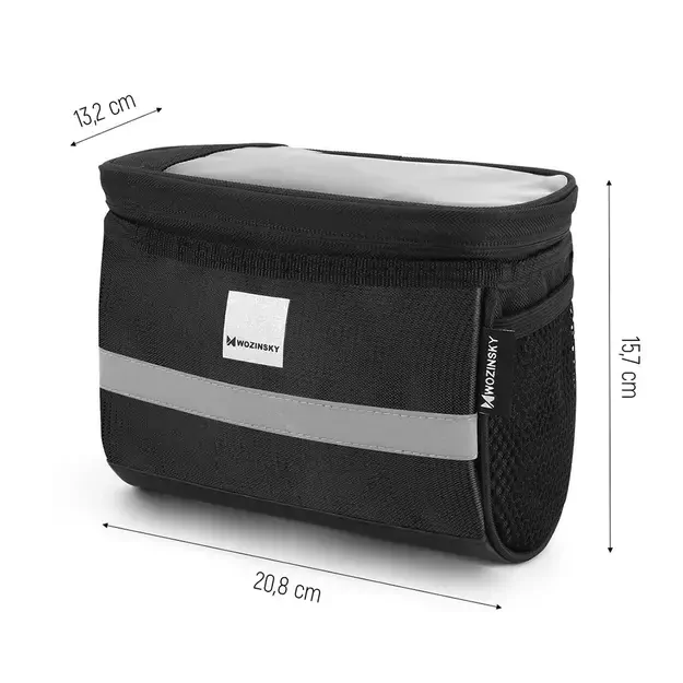 Wozinsky bike handlebar bag with phone case 2l black (WBB12BK) 2