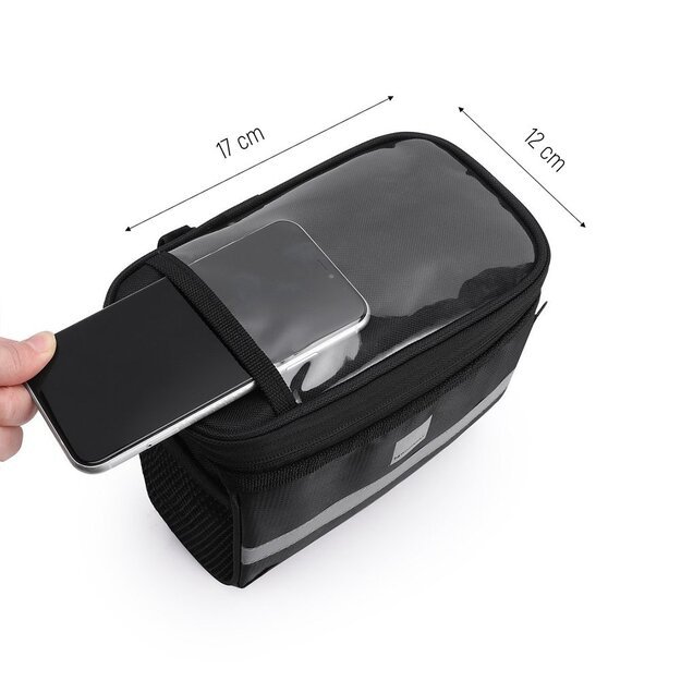 Wozinsky bike handlebar bag with phone case 2l black (WBB12BK) 12