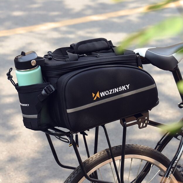 Wozinsky roomy bike carrier bag 35L (rain cover included) black (WBB19BK) 39