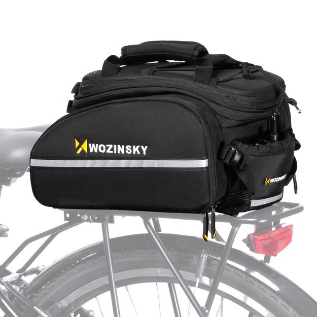 Wozinsky roomy bike carrier bag 35L (rain cover included) black (WBB19BK) 42