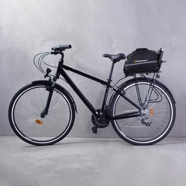Wozinsky roomy bike carrier bag 35L (rain cover included) black (WBB19BK) 31