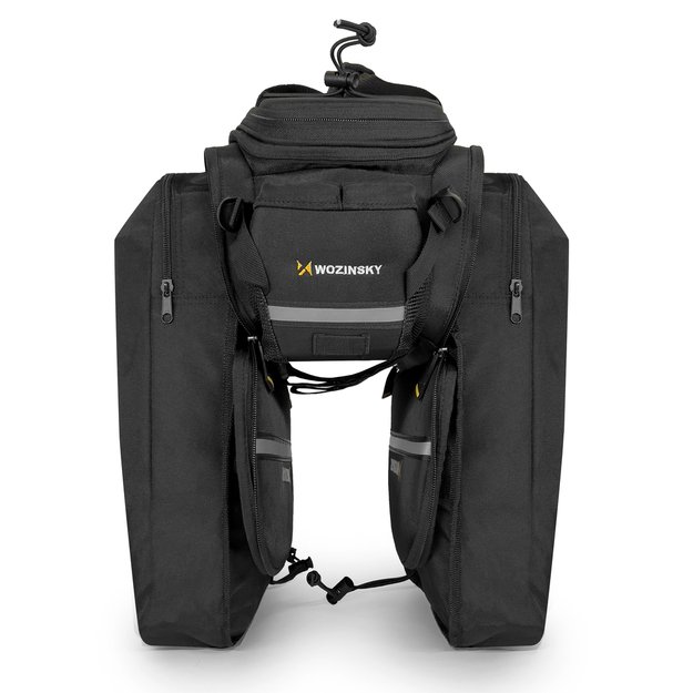 Wozinsky roomy bike carrier bag 35L (rain cover included) black (WBB19BK) 28