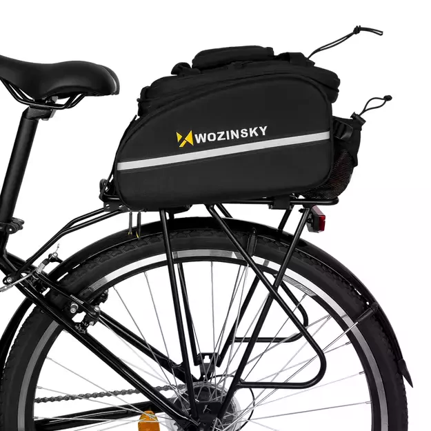 Wozinsky roomy bike carrier bag 35L (rain cover included) black (WBB19BK) 1