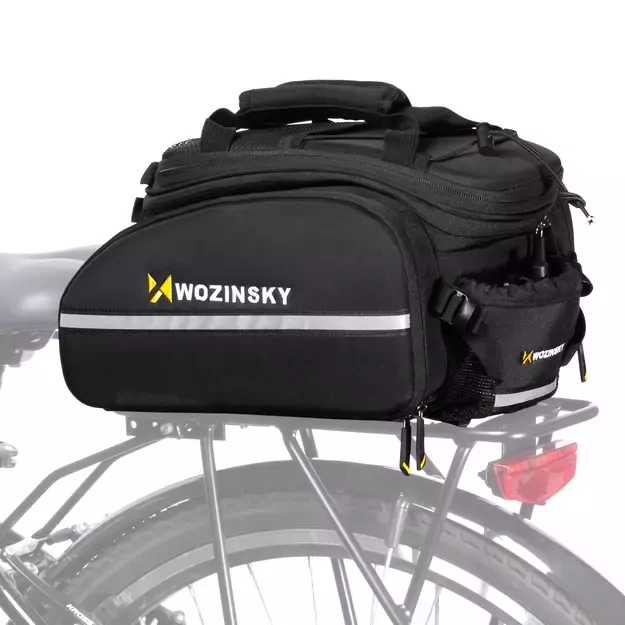 Wozinsky roomy bike carrier bag 35L (rain cover included) black (WBB19BK) 21