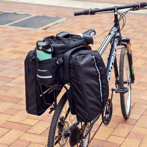 Wozinsky roomy bike carrier bag 35L (rain cover included) black (WBB19BK) 41