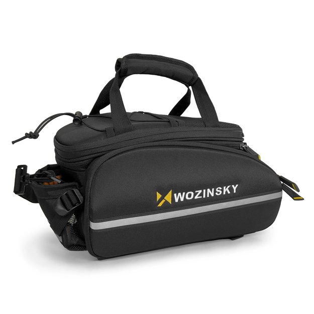 Wozinsky roomy bike carrier bag 35L (rain cover included) black (WBB19BK) 25